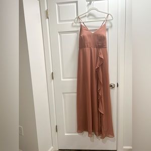 Theresa Chiffon Desert Rose Bridesmaid Dress Size M Birdy Grey